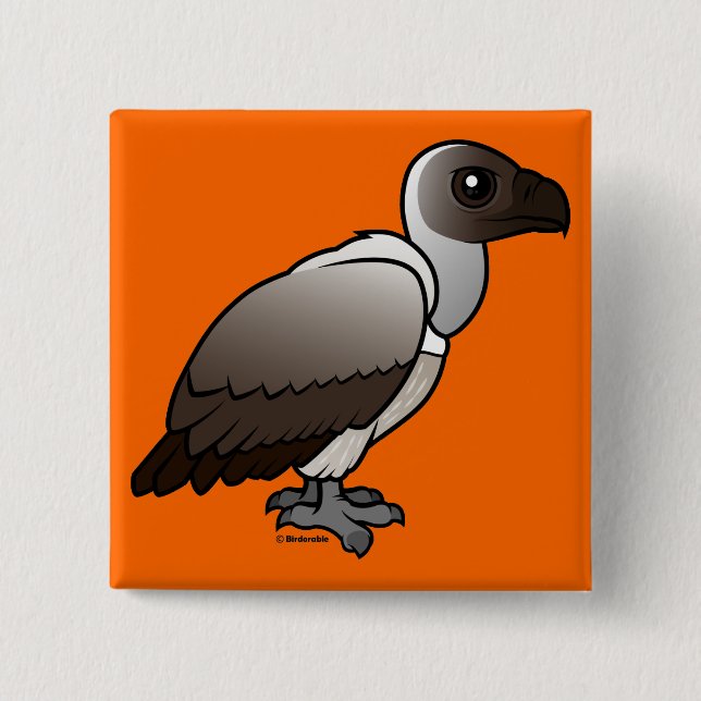 White-backed Vulture Pinback Button (Front)