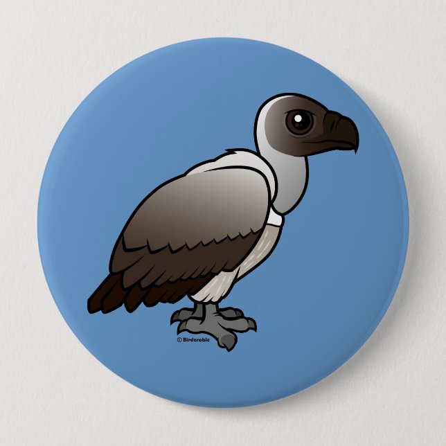 White-backed Vulture Pinback Button (Front)