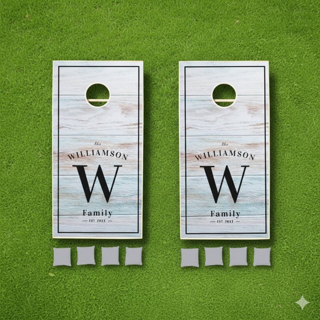 White Background And Wood Texture Cornhole Set (Creator Uploaded)