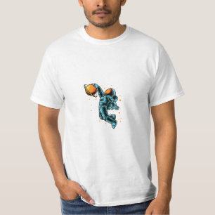 White Background Astronaut T-Shirt