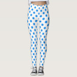 White Background Blue Polka Dots Leggings<br><div class="desc">Blue Polka Dots  Pattern Design On a White Background Seamless Repeat Pattern Design</div>
