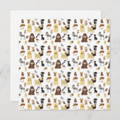 white background dogs pattern. (Front/Back)