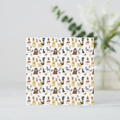 white background dogs pattern. (Standing Front)