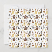 white background dogs pattern. (Front)