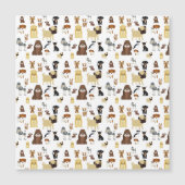 white background dogs pattern. (Front)