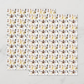 white background dogs pattern (Front/Back)