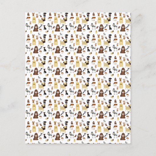 white background dogs pattern (Front)