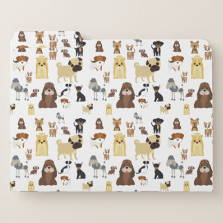white background dogs pattern. file folder