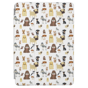 white background dogs pattern iPad air cover