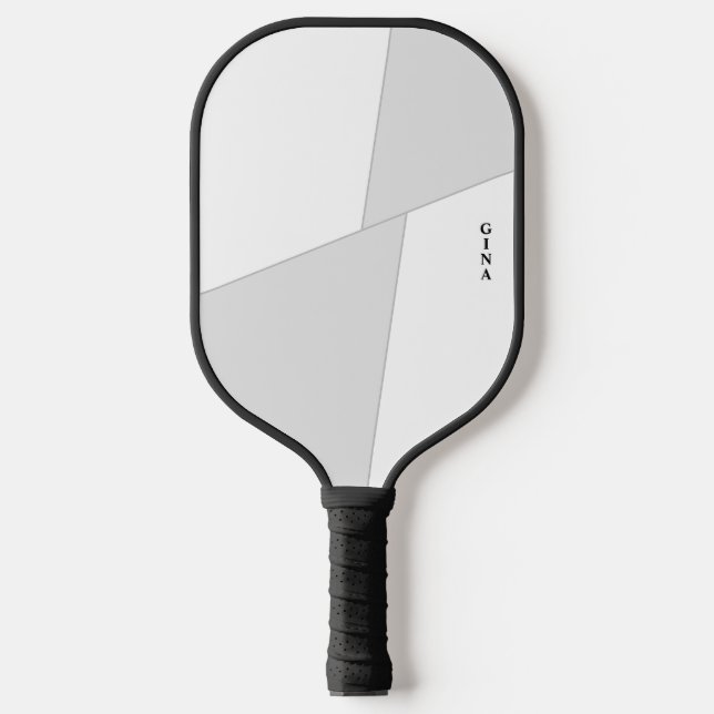 White Background Pickleball Paddle with Name (Front)