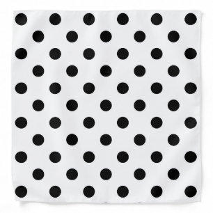 White Background Polka Dots Design Bandana