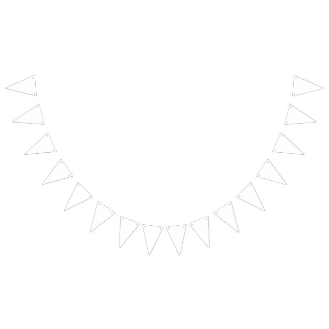 White background with a repeating pattern of small bunting flags (All)