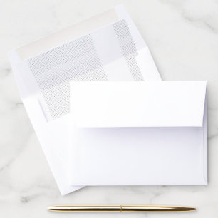 White background with a repeating pattern of small envelope liner