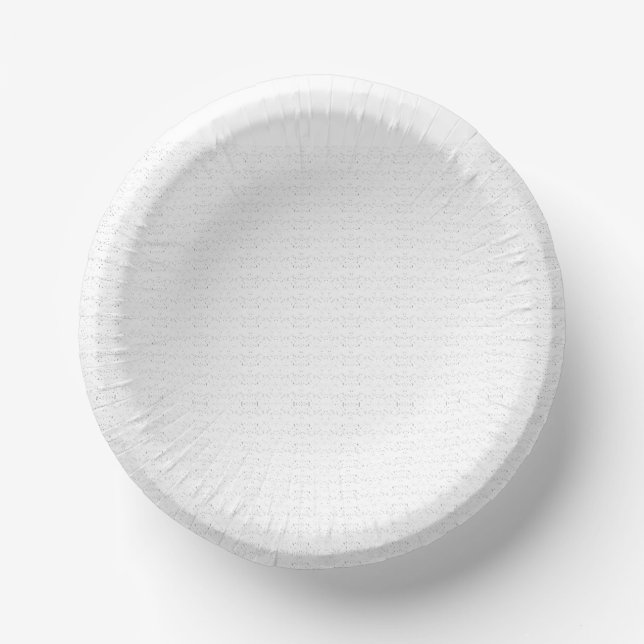 White background with a repeating pattern of small paper bowls (Front)