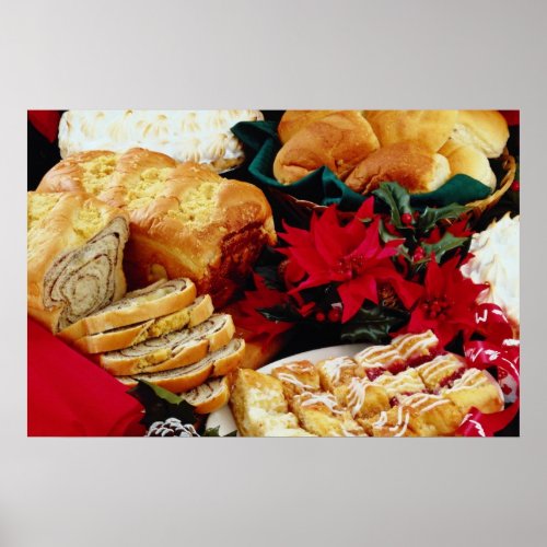 White Baked goods flowers Posters