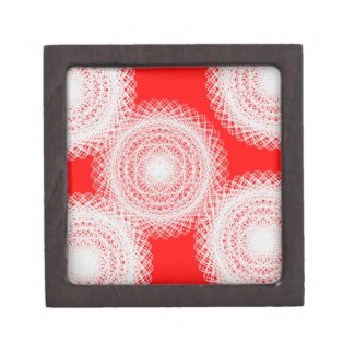 white ball in red abstract art jewelry box