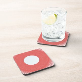 white ball radiate pink  light beverage coaster