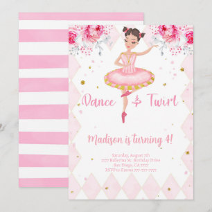 White Ballerina Invitation