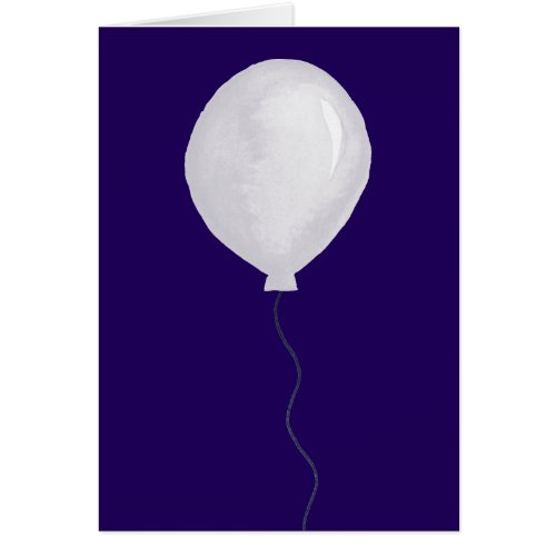White Balloon Rise Above Greeting Card
