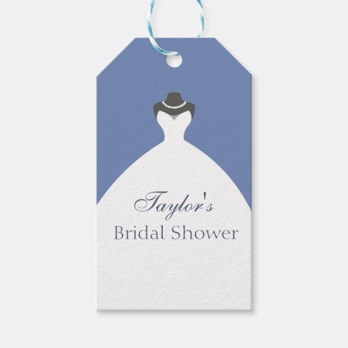 White Ballroom Gown Wedding Dress Gift Tags