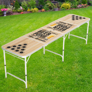 White Bamboo Brew Battle Champions w/ Team Names Beer Pong Table