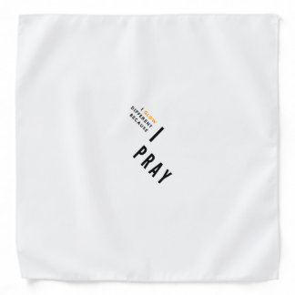 White bandana with Christian Writing