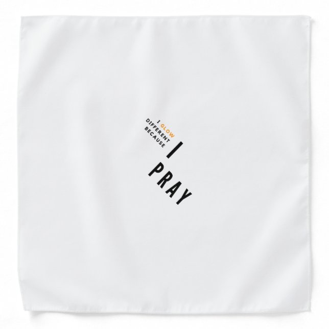 White bandana with Christian Writing (Front)