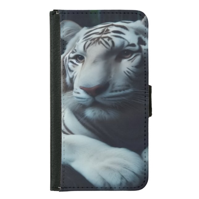 White Bangle Tiger Samsung Galaxy Wallet Case (Front)