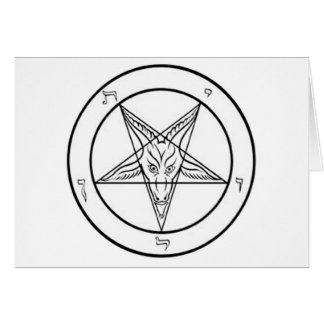 white baphomet pent GRAPHIC Cards