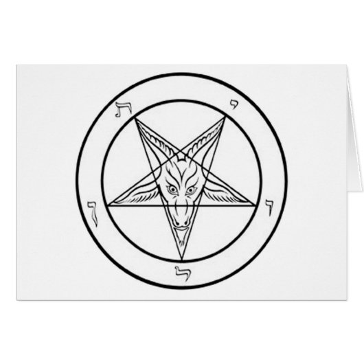 white baphomet pent GRAPHIC Cards (Front Horizontal)