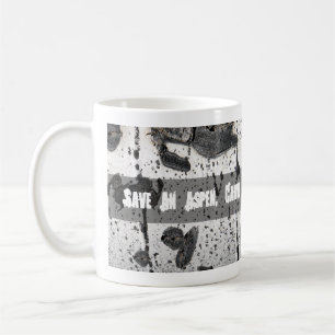 White Bark Quaking Aspen Tree Close-Up Photograph Coffee Mug