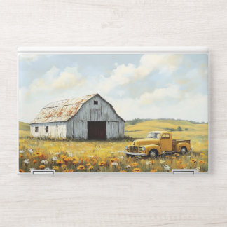 White Barn Antique Yellow Truck HP Laptop Skin