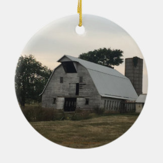White Barn Ornament