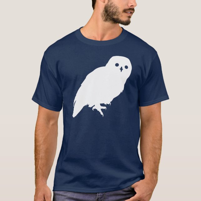 White Barn Owl Graphic T-Shirt (Front)