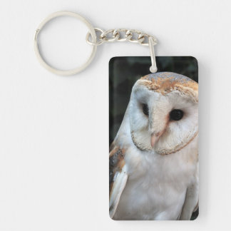 White Barn Owl Keychain