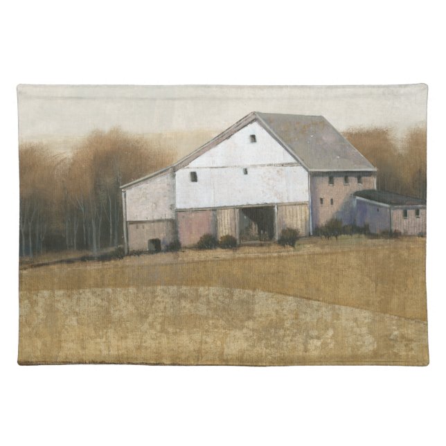 White Barn View Cloth Placemat (Front)
