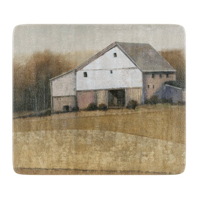 White Barn View Cutting Board (Front)