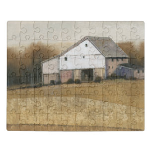 White Barn View Jigsaw Puzzle