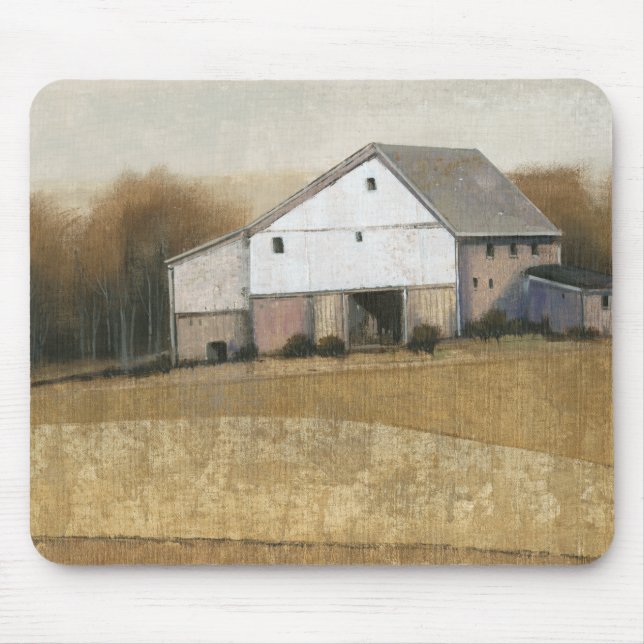 White Barn View Mouse Pad (Front)