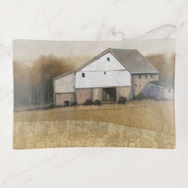 White Barn View Trinket Tray (Front)