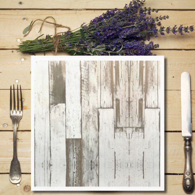 White barn woodgrain rustic western country party napkins (White barn woodgrain rustic western country party napkins)