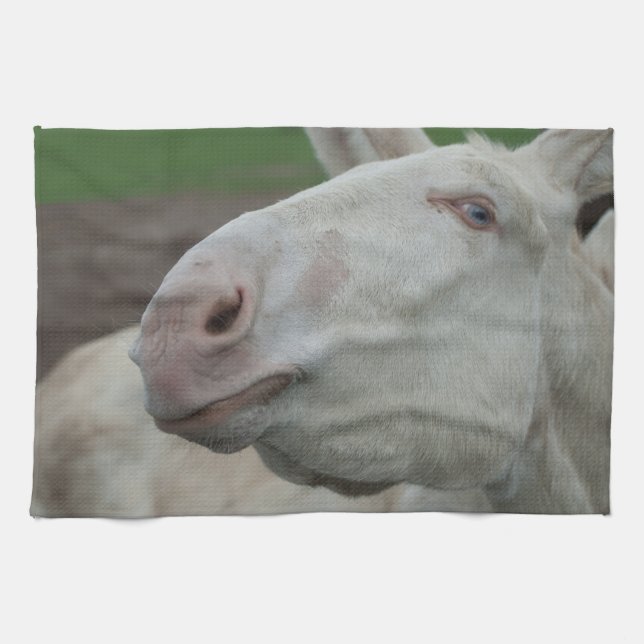 White Baroque Donkey Towel (Horizontal)