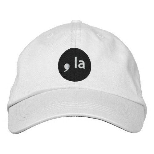 White Baseball Cap with la Logo