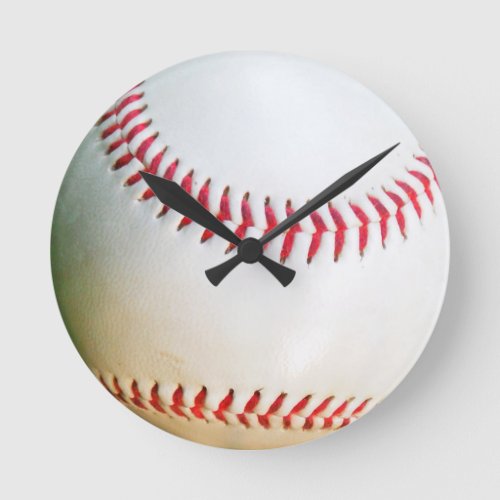 White Baseball clock