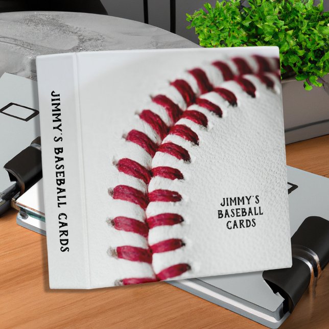 White Baseball Close-Up Card Collector 3 Ring Binder (Creator Uploaded)