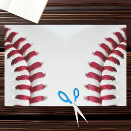 White Baseball Red Lace Strings Tissue Paper