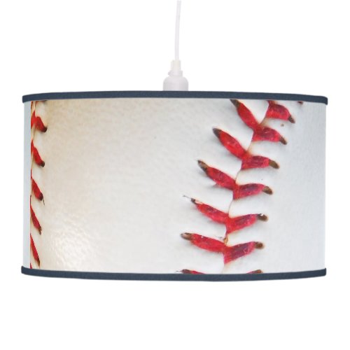 White Baseball red stitching blue trim Ceiling Lamp