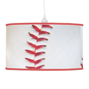 White Baseball red stitching Ceiling Lamp