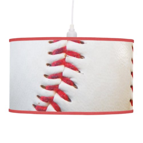 White Baseball red stitching Pendant Lamp