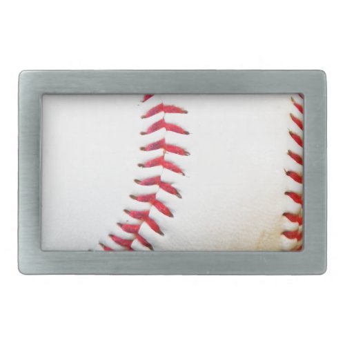 White Baseball with Red Stitching Belt Buckle